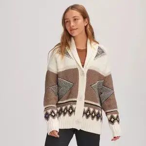 Backcountry Cotton Shawl Collar Pattern Cardigan
