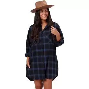 Basin and Range Plaid Flannel Shirt Dress