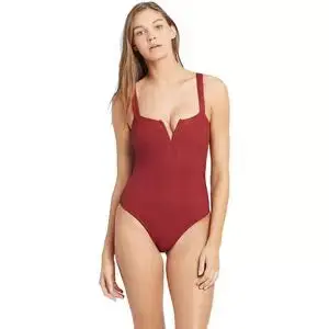 L Space Cha Cha Pointelle Rib One-Piece Swimsuit