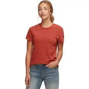 Monrow Stripe Relaxed Basic Crew