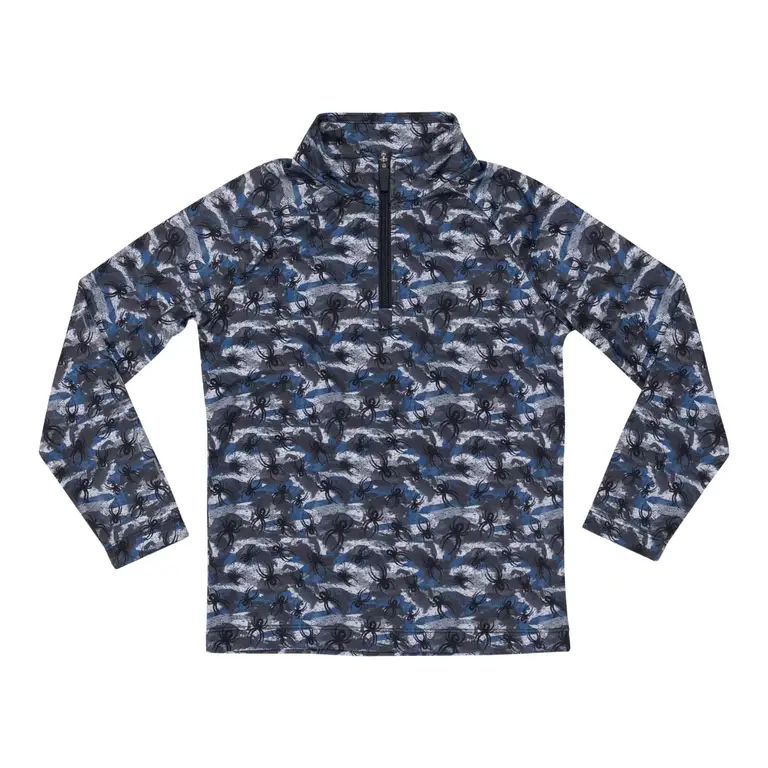 Spyder Limitless Bug Camo Zip T-Neck - Boys'